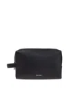 Paul Smith Leather Washbag In Black