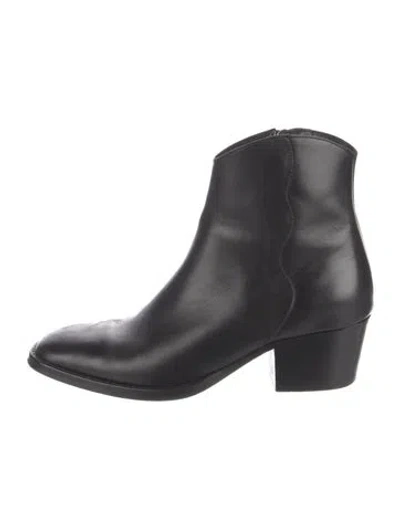 Pre-owned Paul Smith Leather Western Boots In Black