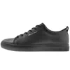 Paul Smith Black Leather Embroidered Stripes Rex Trainers