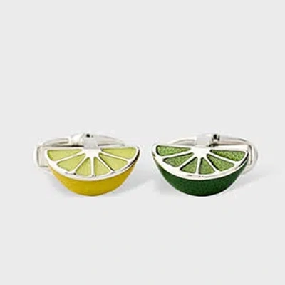 Paul Smith Lemon And Lime Cufflinks Multicolour In Purple
