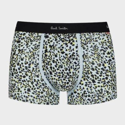 Paul Smith Leopard Cotton Boxer Briefs Blue