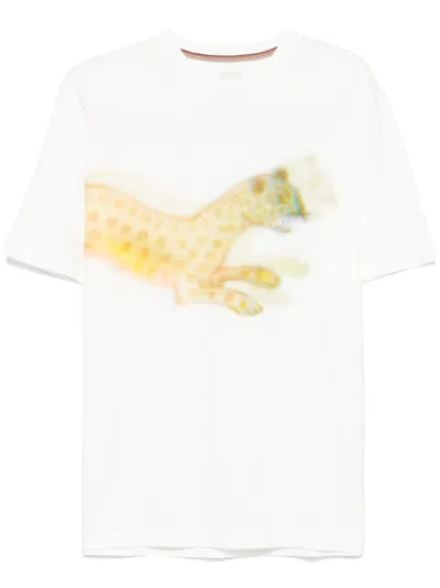Paul Smith Leopard-print T-shirt In White