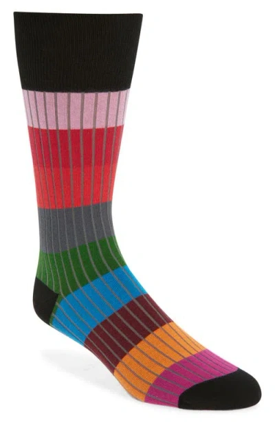 Paul Smith Liam Stripe Cotton Blend Socks In Multi