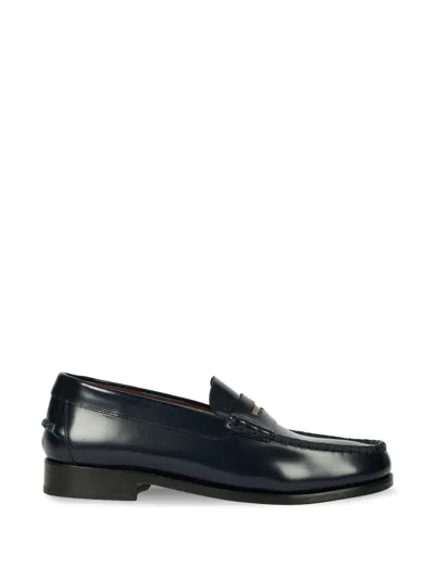 Paul Smith Lido Leather Loafers In Blue