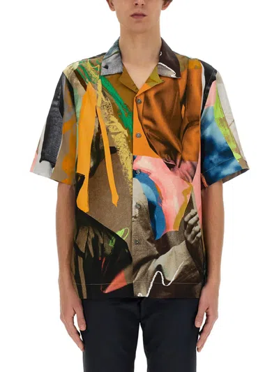 Paul Smith "life Drawing" Print Shirt In Multicolour