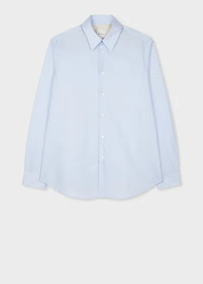 Paul Smith Light Blue Cotton Poplin Polka Dot Shirt
