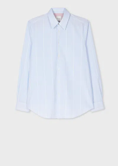 Paul Smith Light Blue Cotton Poplin Stripe Shirt