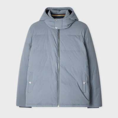 Paul Smith Light Blue Down Jacket With Detachable Hood