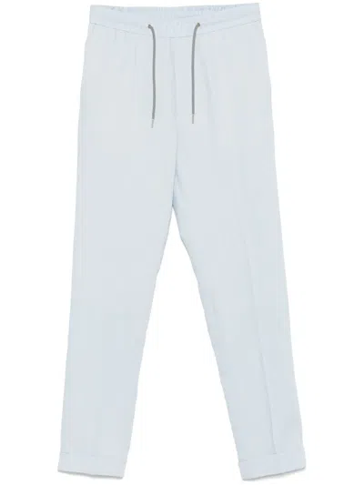 Paul Smith Light Blue Drawstring Linen Trousers