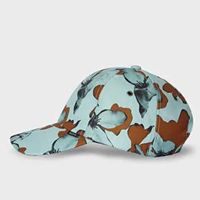 Paul Smith Light Blue 'floral' Print Cap
