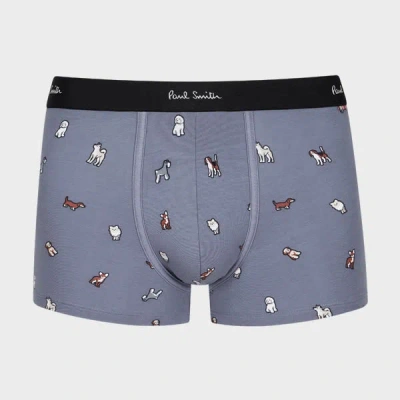 PAUL SMITH LIGHT BLUE 'JAPAN DOGS' PRINT BOXER BRIEFS