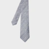 Paul Smith Light Blue Linen-silk Blend Oxford Polka Dot Tie In Gray