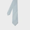 Paul Smith Light Blue Linen-silk Blend Textured Tie In Blue