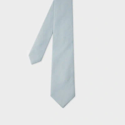 Paul Smith Light Blue Linen-silk Blend Textured Tie