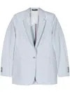 Paul Smith Single-breasted Linen Blazer In Clear Blue