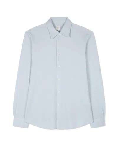 Paul Smith Light Blue Long-sleeve Cotton Pique Shirt