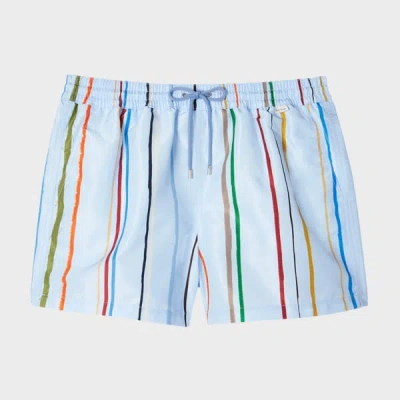 Paul Smith Cairo Striped Swim Shorts In Blue