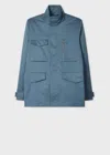Paul Smith Light Blue Peached Nylon-blend Field Jacket In Blue