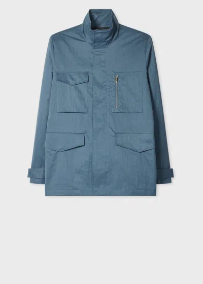 Paul Smith Light Blue Peached Nylon-blend Field Jacket