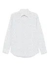 Paul Smith Tailored Fit Shirt With Delicate Floral Pattern In Blue In Light Blue