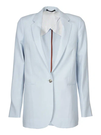 Paul Smith Light Blue Regular Fit Jacket In White