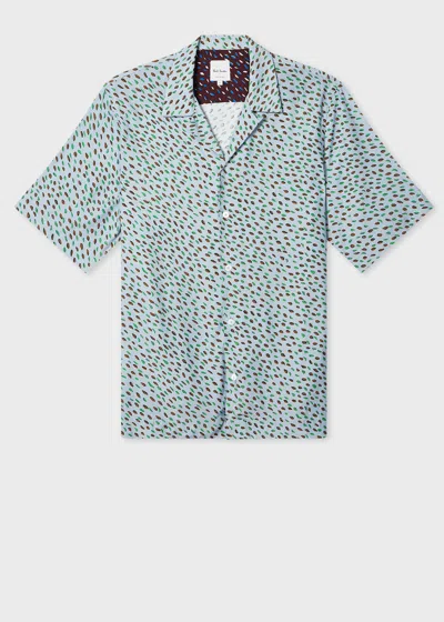 Paul Smith Light Blue 'screen Dance' Print Short-sleeve Shirt