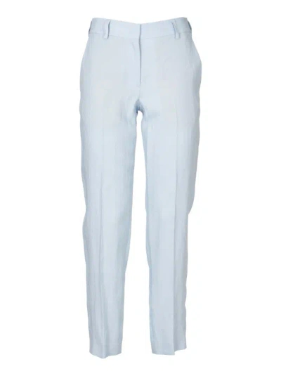 Paul Smith Light Blue Slit Pocket Trousers In White