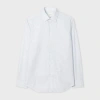 Paul Smith Light Blue Tailored-fit 'micro Geometric' Print Shirt