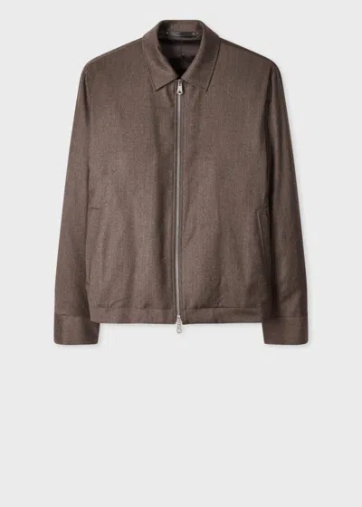 Paul Smith Light Brown Wool-cashmere Flannel Jacket