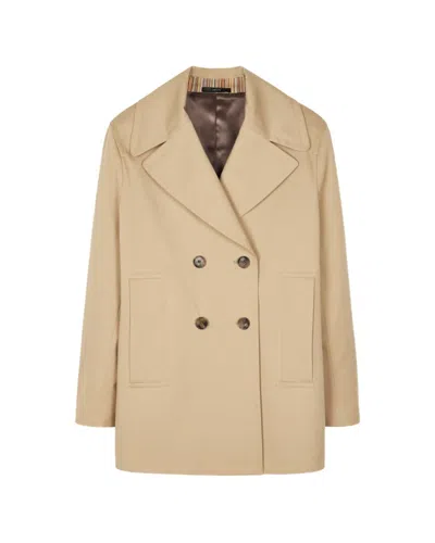 Paul Smith Light Camel Pea Coat