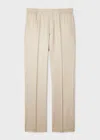 Paul Smith Light Camel Wool-silk Elasticated-waist Trousers Brown In Neutral