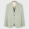 Paul Smith Light Green Linen Buggy-lined Blazer In Green