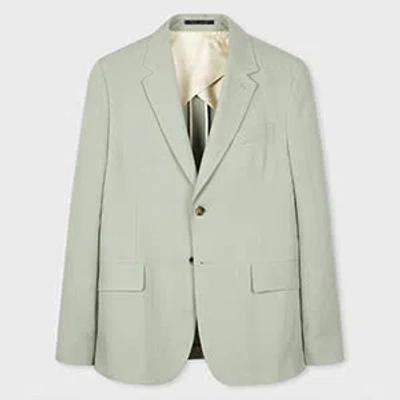 Paul Smith Light Green Linen Buggy-lined Blazer