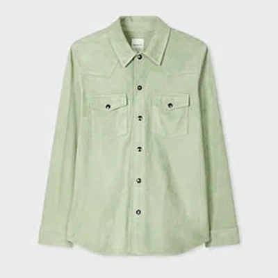 Paul Smith Light Green Suede Western Shirt
