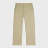 Paul Smith Light Khaki Double-face Elastic-back Chinos Green In Green