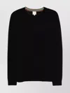Paul Smith Lightweight Wool Crewneck Sweater With Ribbed Trim In Black