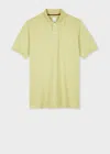 Paul Smith Lime Green 'artist Stripe' Placket Polo Shirt In Green