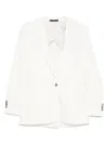 Paul Smith Linen Blazer With Shoulder Pads And Vents