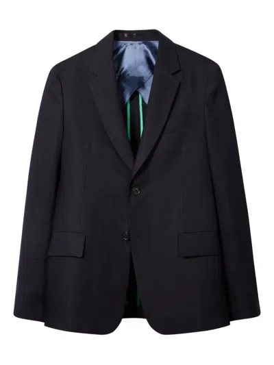 Paul Smith Linen Blazer In Black