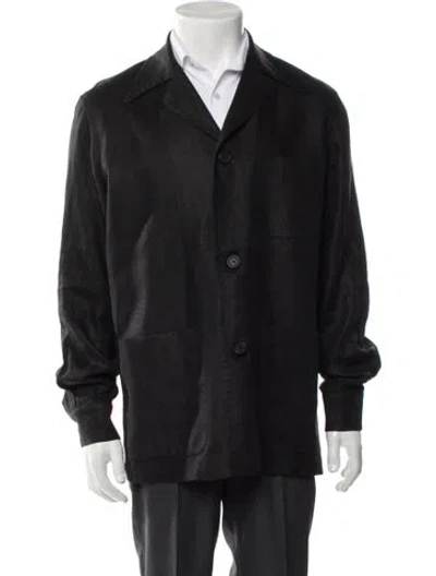 Pre-owned Paul Smith Linen Blazer In Black