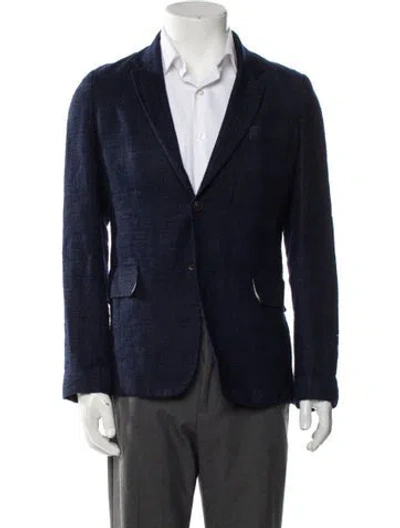Pre-owned Paul Smith Linen Blazer In Blue
