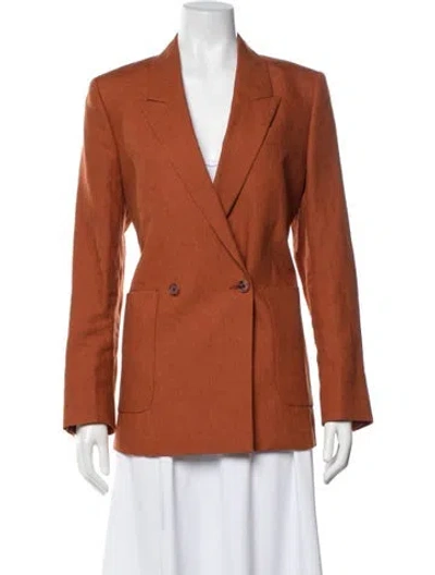 Pre-owned Paul Smith Linen Blazer In Brown/orange