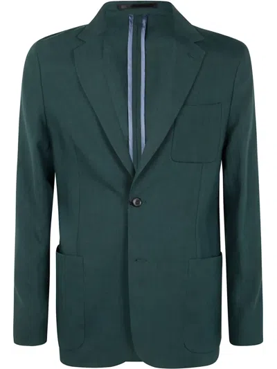 Paul Smith Linen Blazer In Green