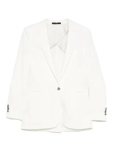 Paul Smith Linen Blazer In White
