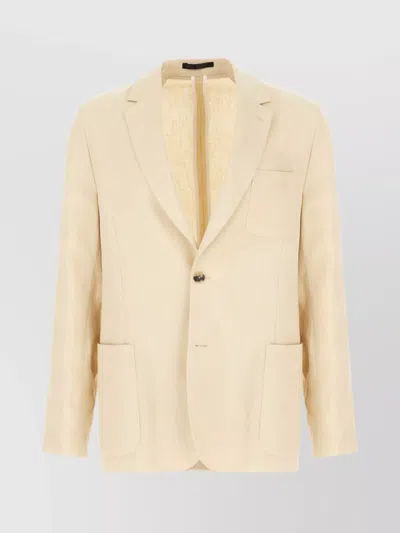 Paul Smith Linen Blazer With Button Cuffs And Pockets