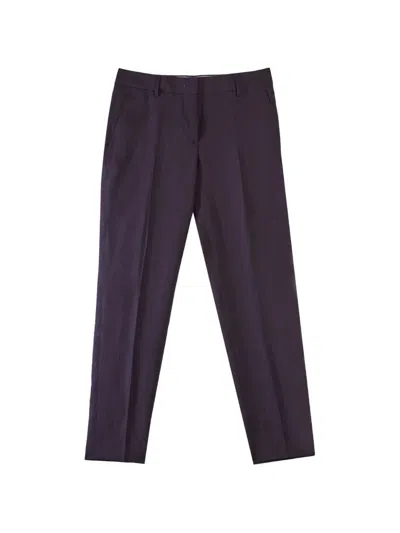 Paul Smith Linen Pleated Tailored Trousers In Multi