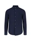 Paul Smith Casual Shirt With Button-down Collar And Front Pocket In Blue