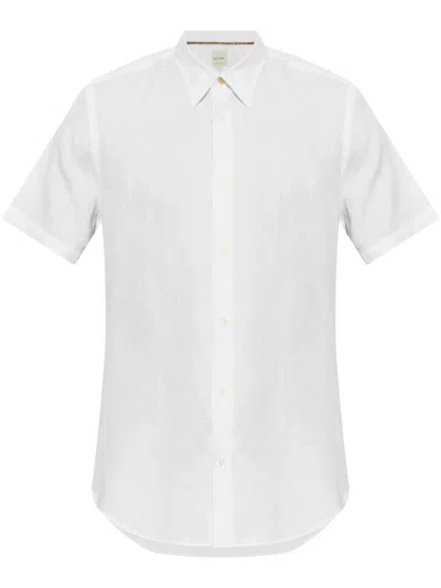 Paul Smith Linen Shirt In White