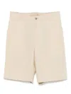 Paul Smith Linen Shorts In Neutrals