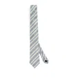 Paul Smith Linen-silk Stripe Tie In Green
